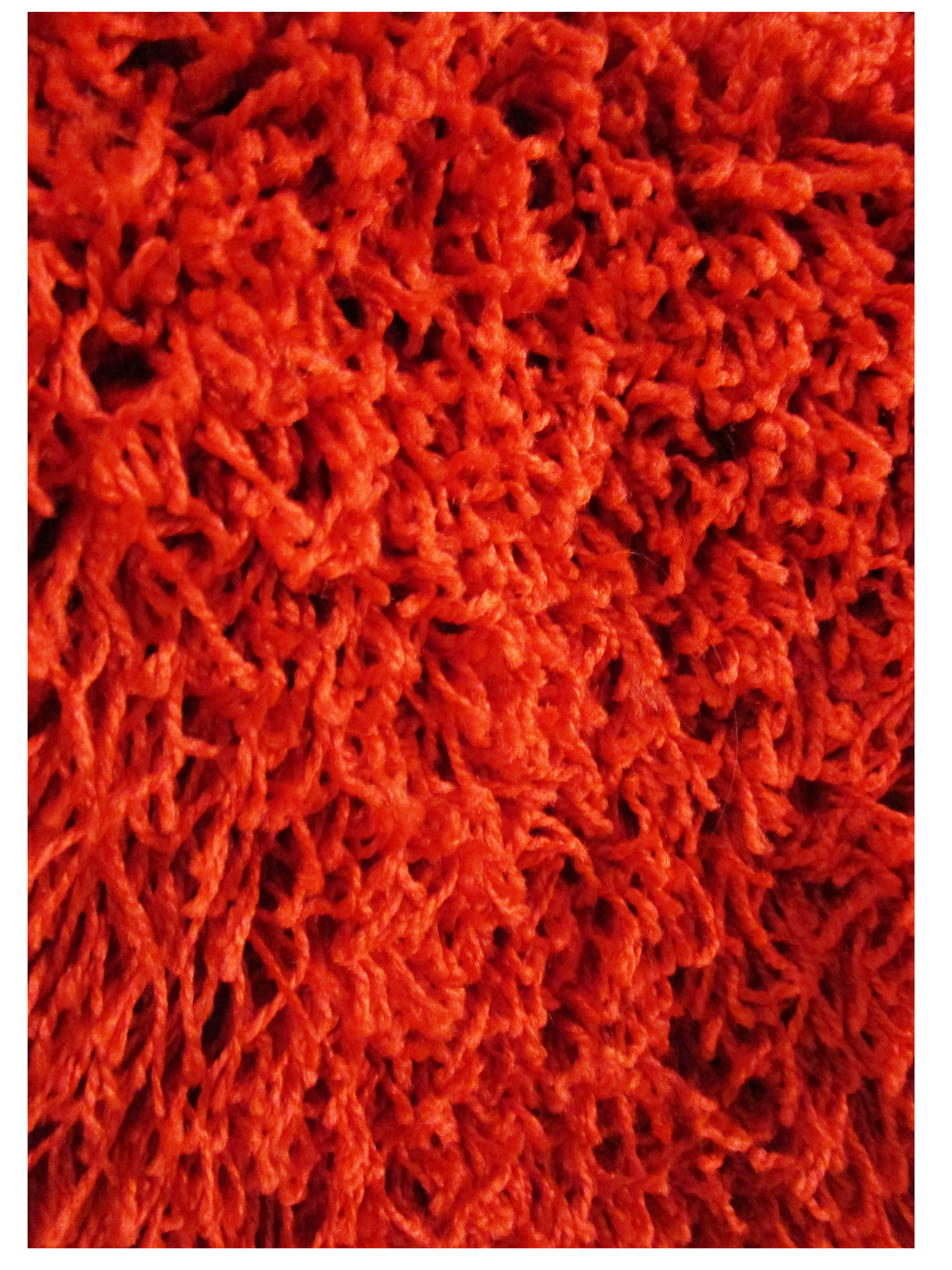 Lip Stick Red Shag Rug 