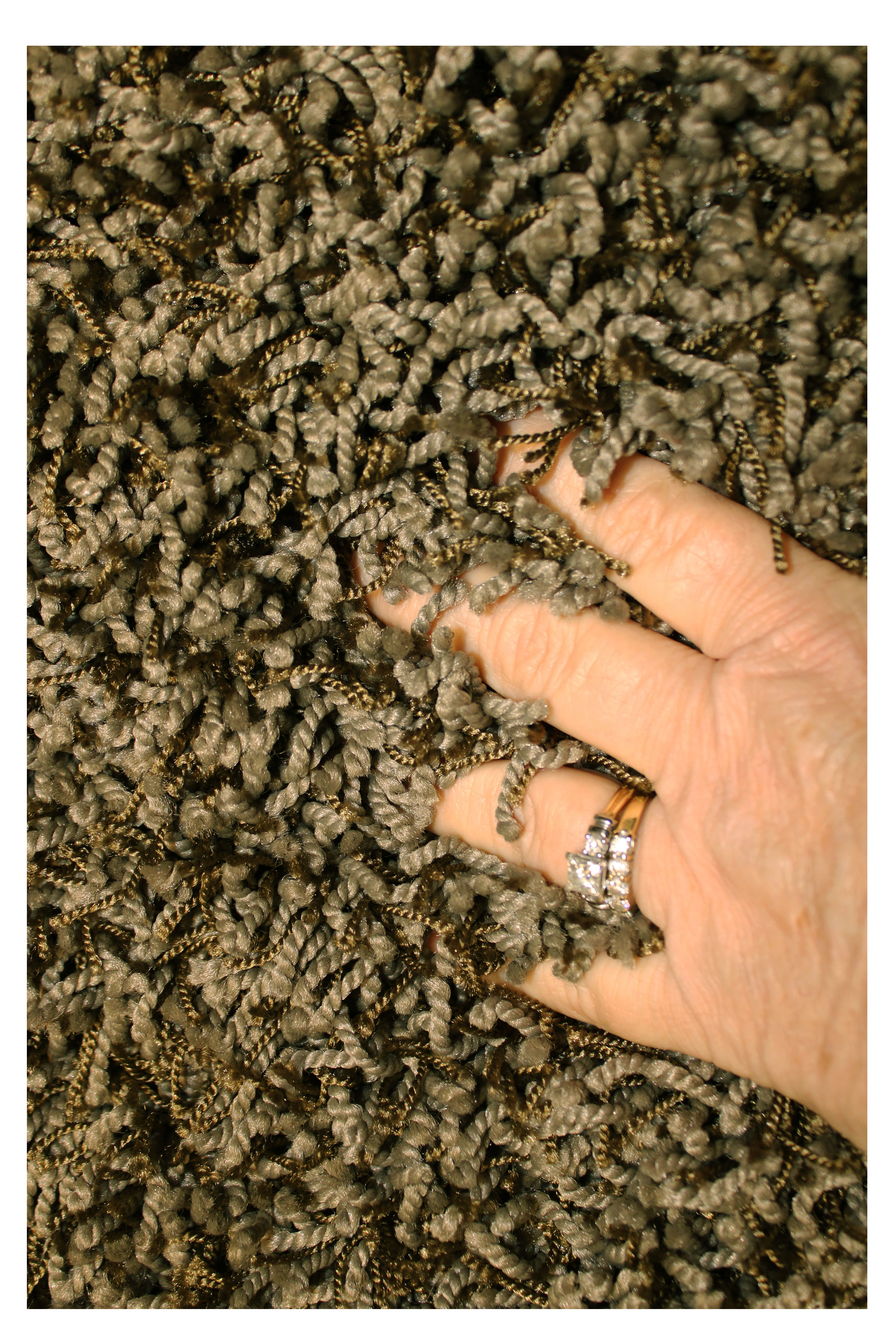 Dark Taupe Gray Shag Rug Or Carpet 