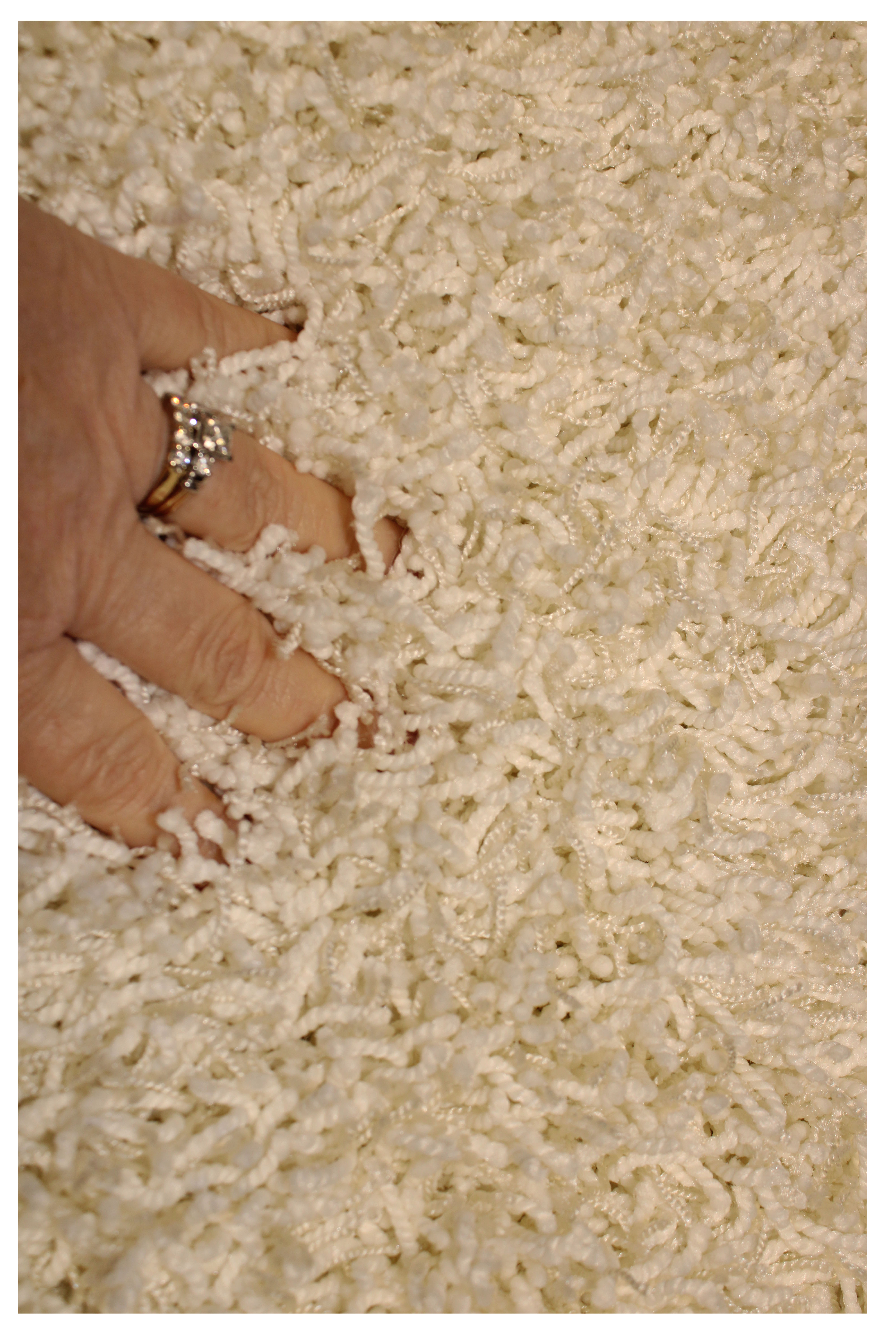 Cream Cake Icing  Shag Rug Or Carpet 