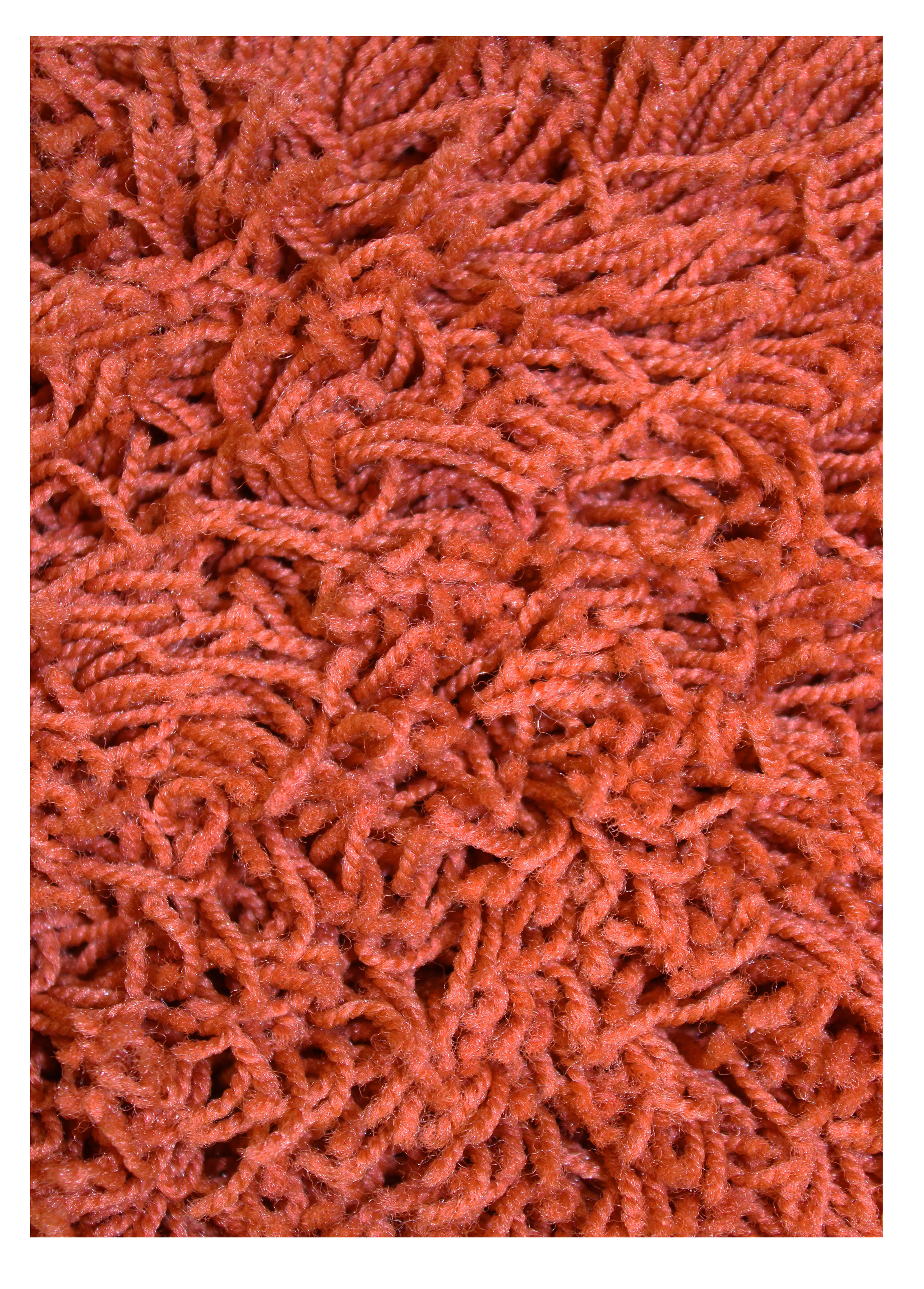 Chili Burnt Orange Rust Shag Rug 
