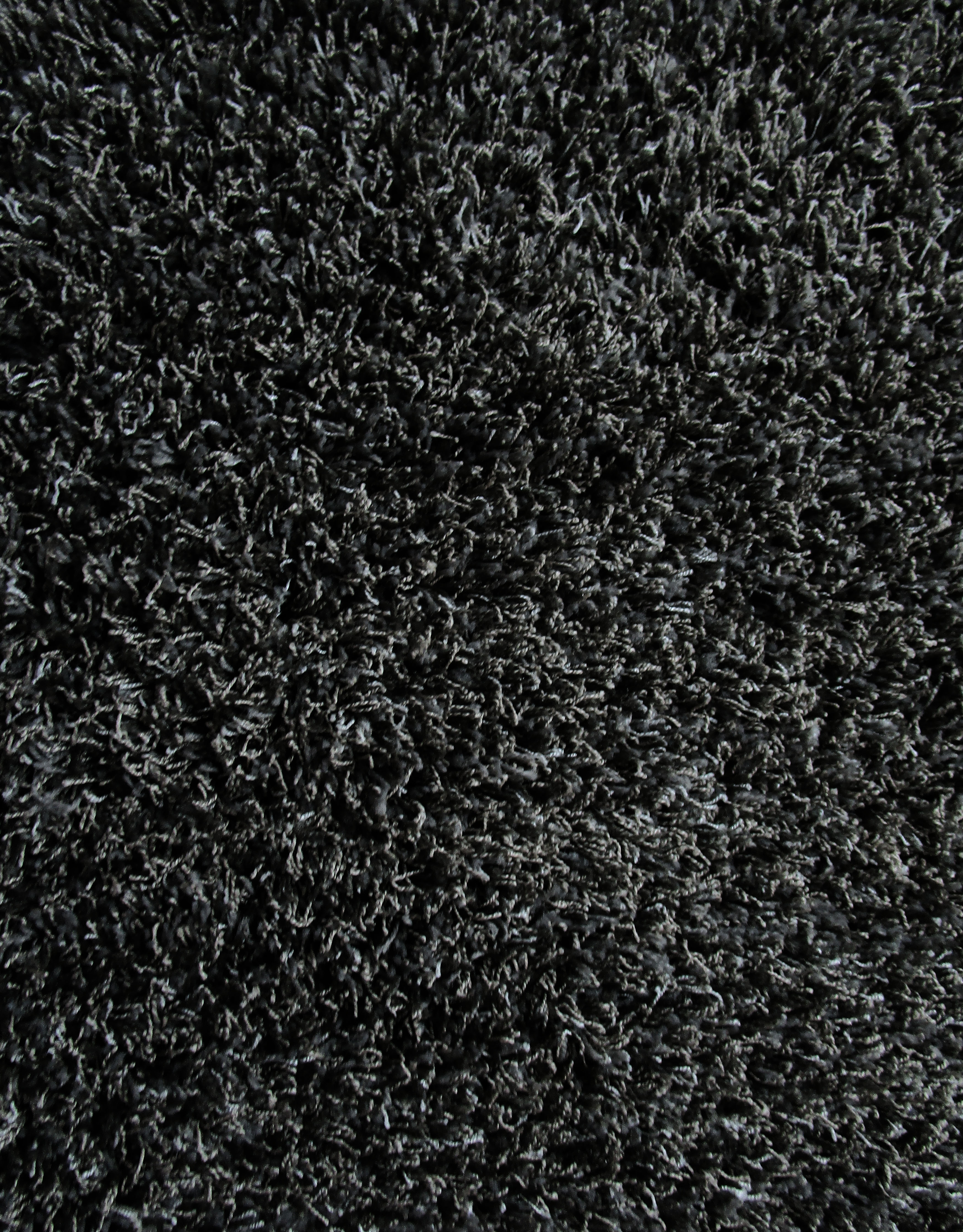 Black Shag Rug Chunky Chunk