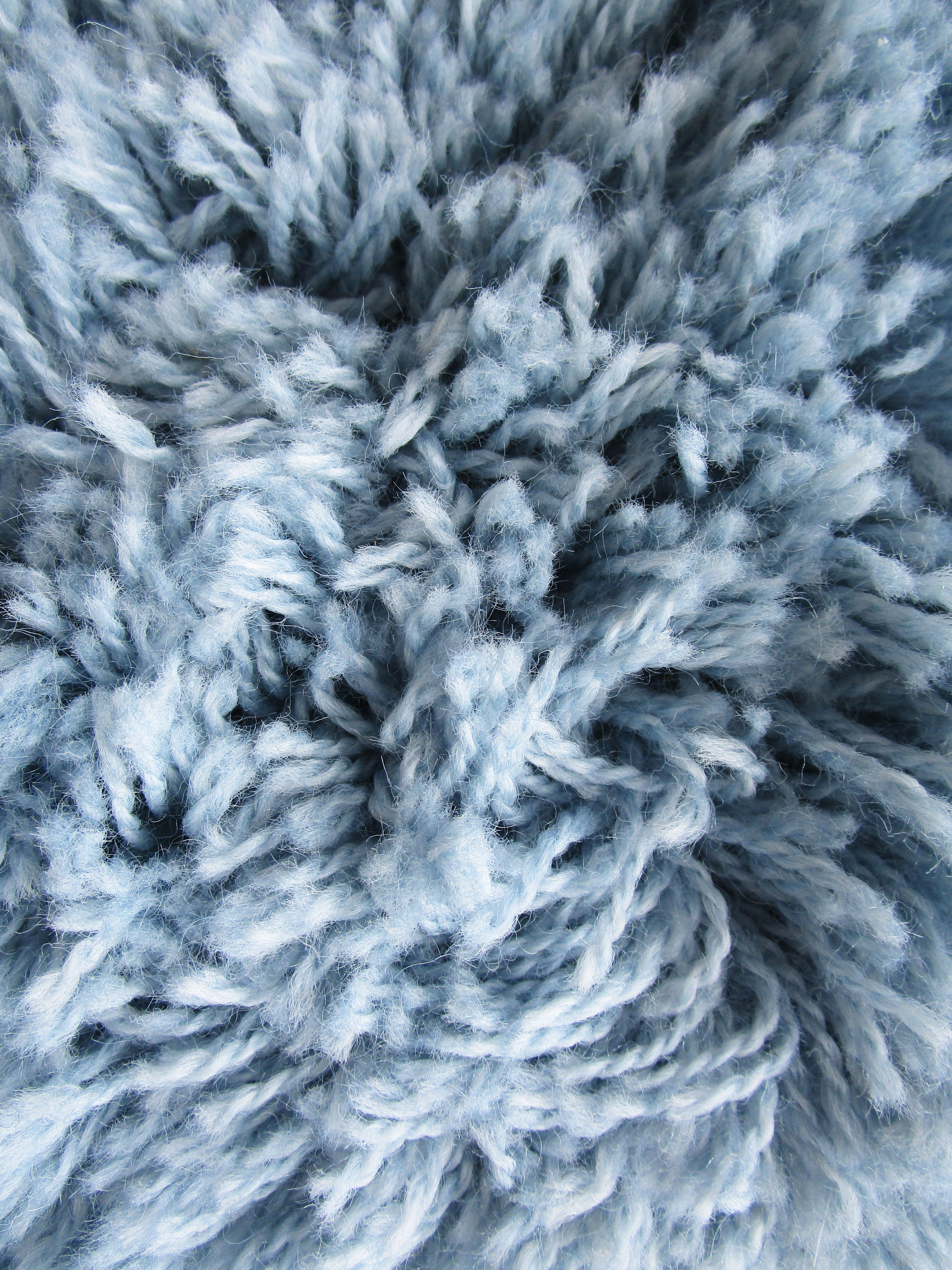 Country Pastel Blue Shag Rug 