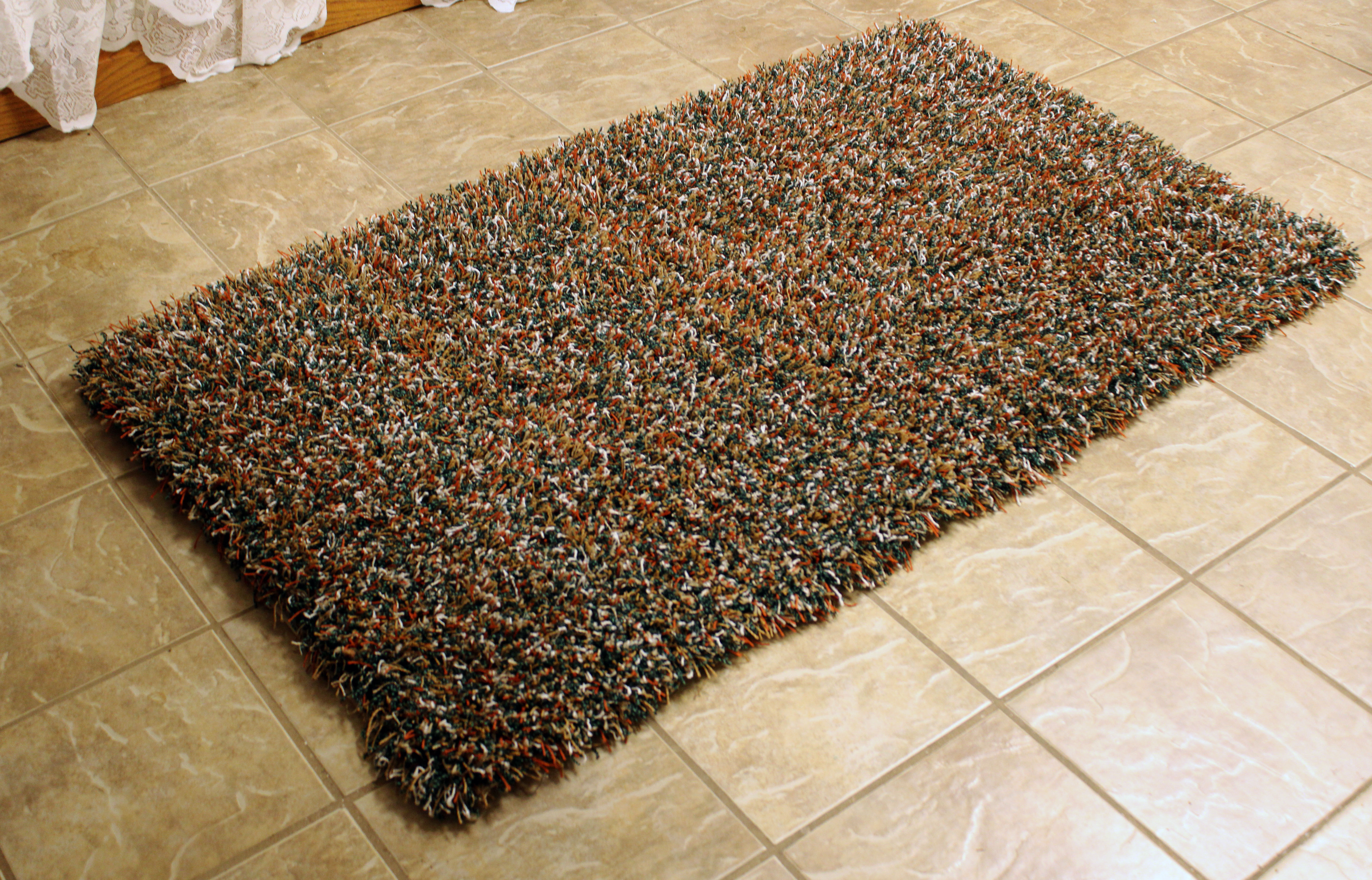 Emerald Jade Coral Multi-Color Shag Rug