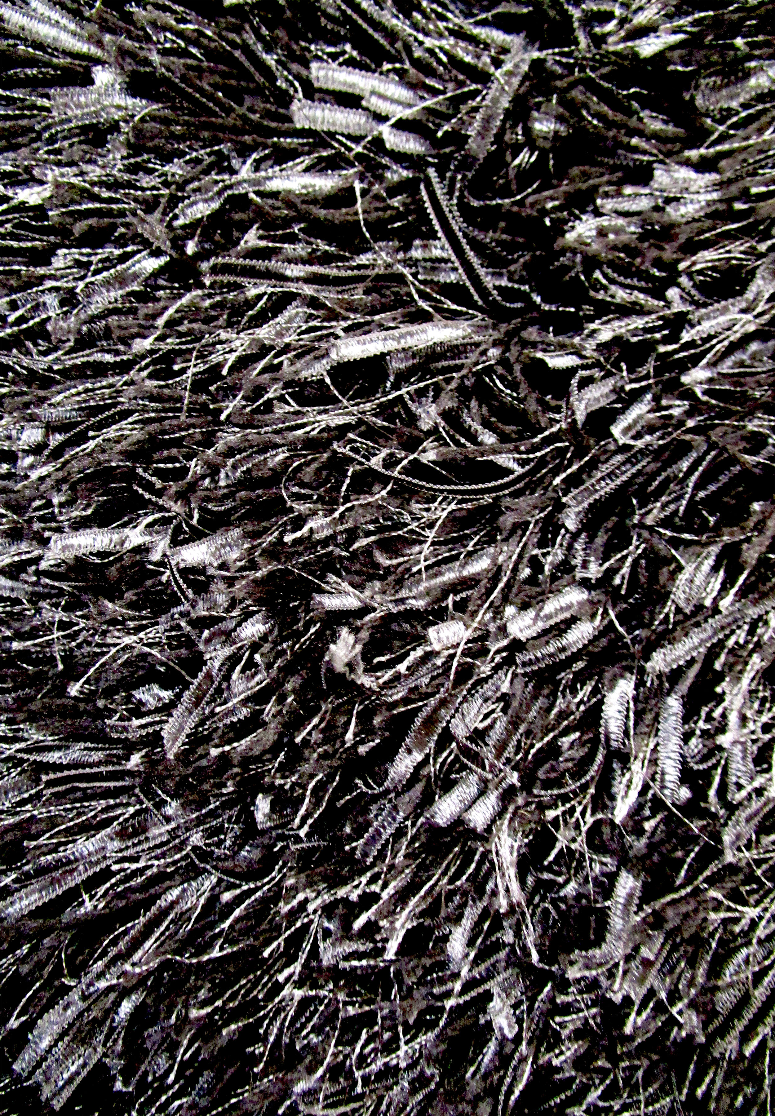 Lace Shag Rug Raven Black 