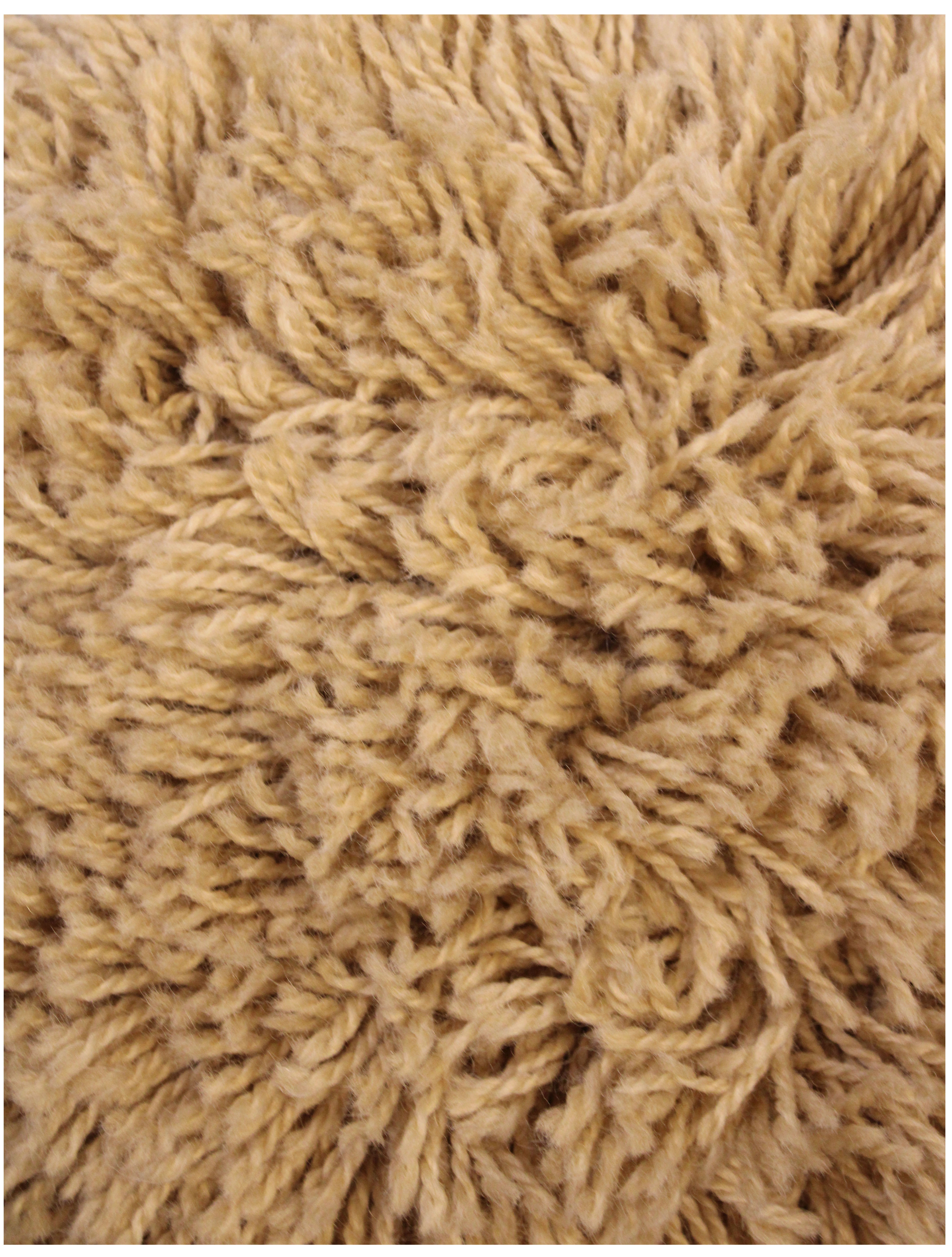 Bisque Taupe Wool Shag Rug 