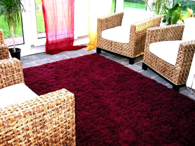Burgandy Shag Rug