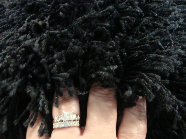 black shag rug