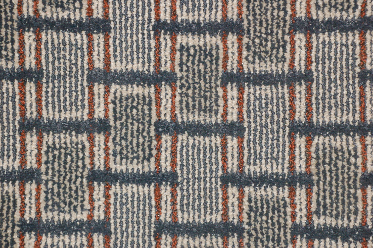 Commercial Carpet Box Lines Rustic Blue Tan Burgundy 