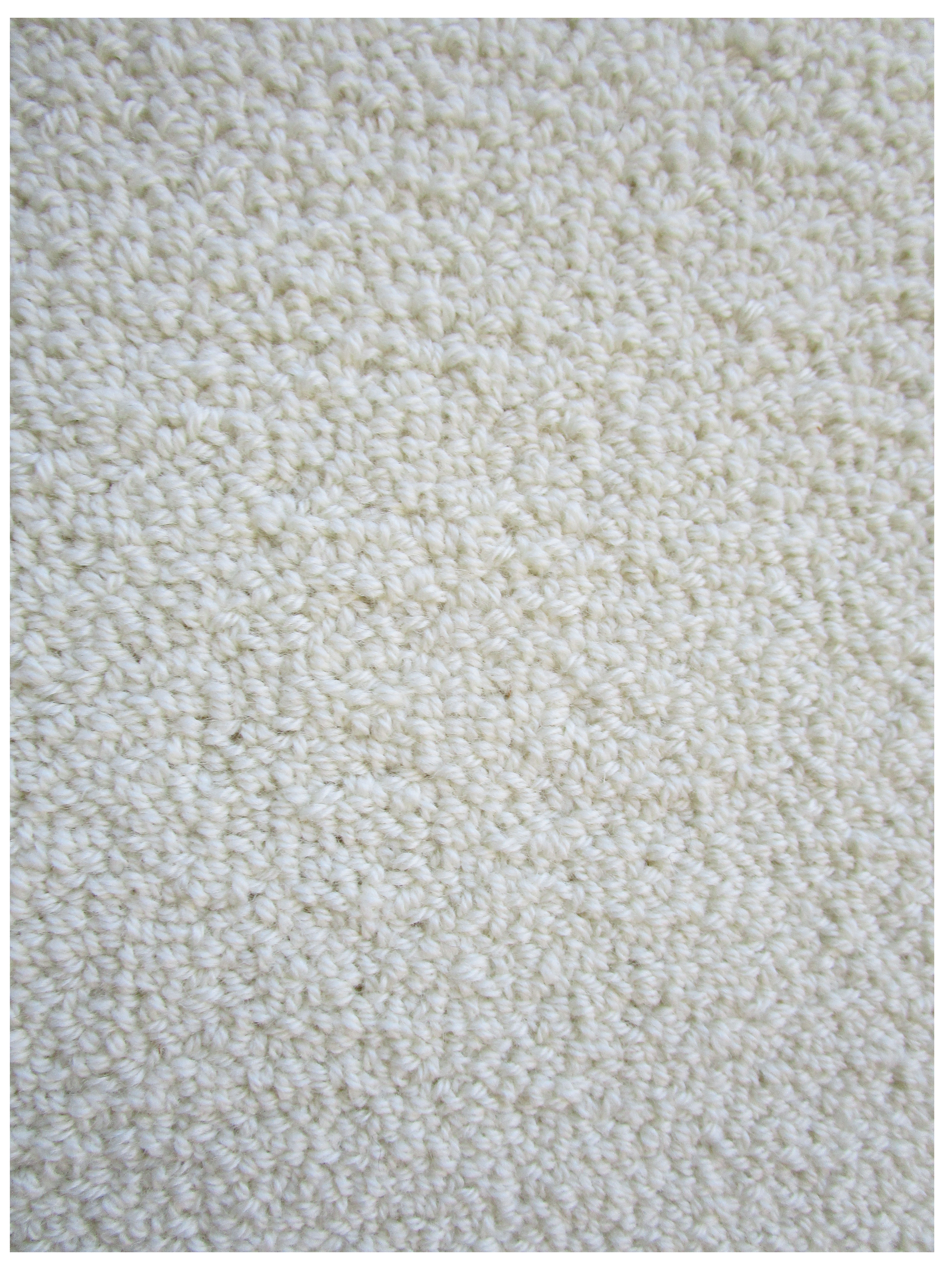Z1 Alabaster Cream Eco Friendly Loop Pile Wool Rug / Carpet 